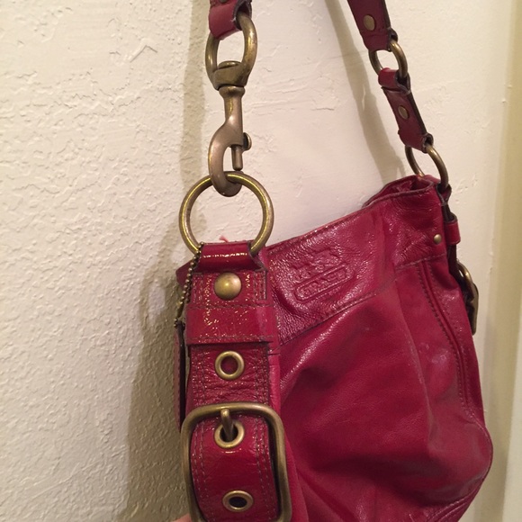 Coach red leather purse - Picture 3 of 5